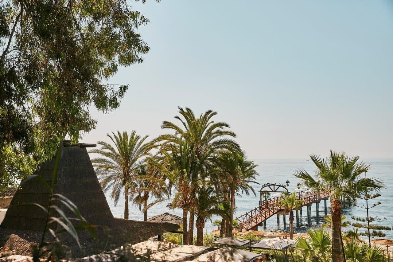 Marbella Club garden beside the beach
